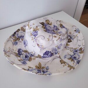Floral Wide Brim Hat, Floppy Summer Hat, Sun Hat